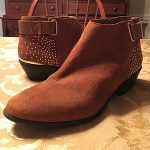 Brown with Gold Detail Booties