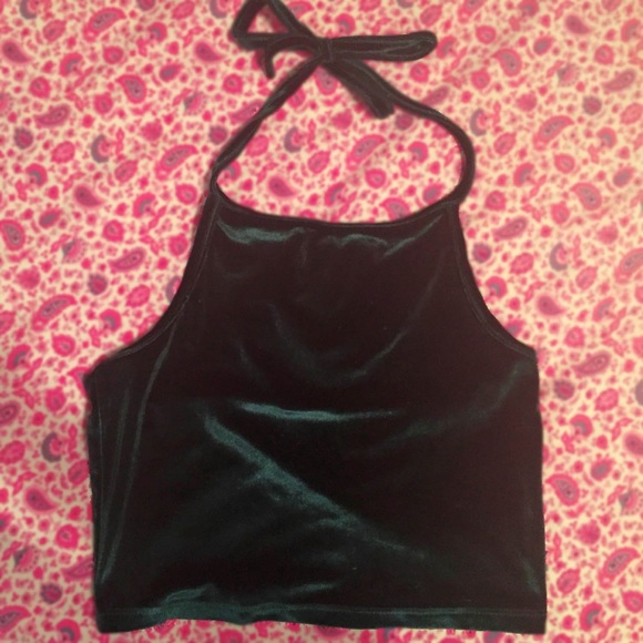 Brandy Melville Velvet Halter Top