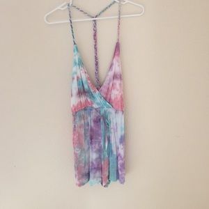 Morning Mist tie-dye romper, size: AUS 6