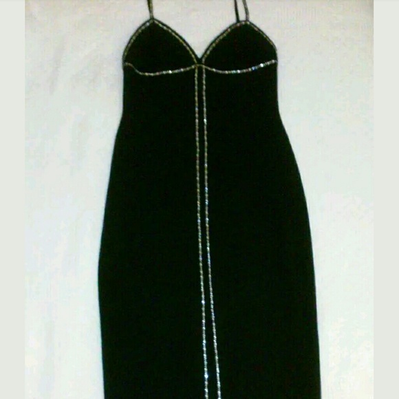 Black St. John full length Evening gown sz 6
