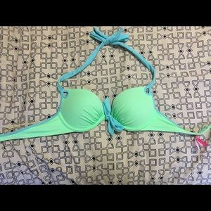 Victoria's Secret mint green push-up bikini top