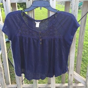 Navy blue Forever 21 crop top