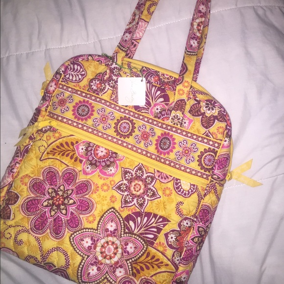 NWT Vera Bradley Tall Zip Tote in Bali gold