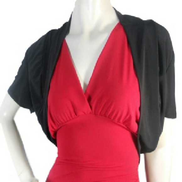 Plus Size Black Dress Shrug