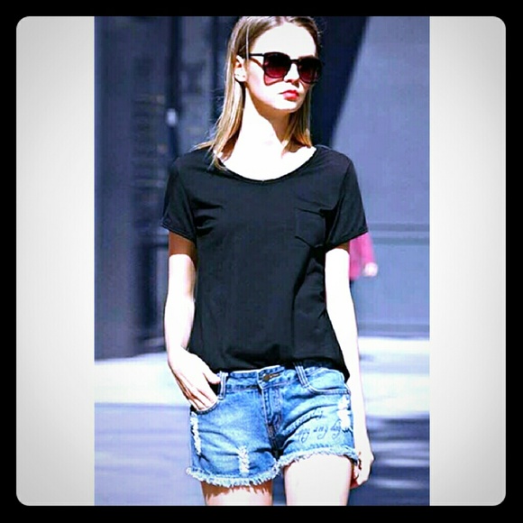 Mossimo Supply Co. Tops - Black Scoop Neck T Shirt