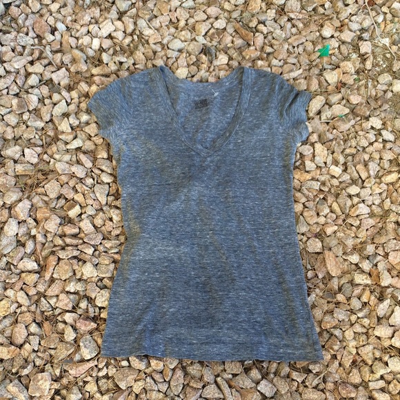 Gray BDG Urban Outfitters V Neck T Shirt