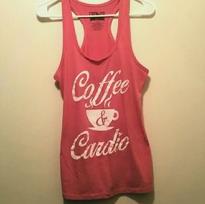 "Coffee & Cardio" tank