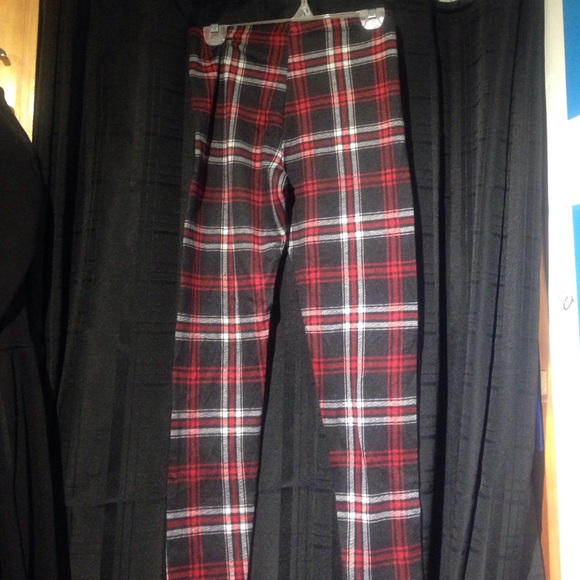 Plaid leggings