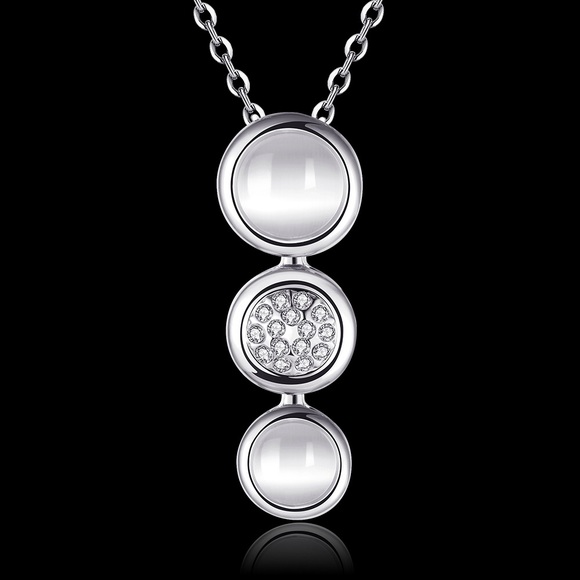 Sale!! Elegant platinum and pearl necklace - Picture 3 of 4