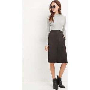 Scuba Knit A-line Skirt by Forever 21