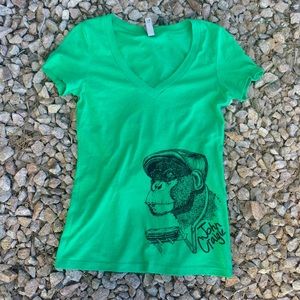 Green John Craigie Chimp Tour T Shirt