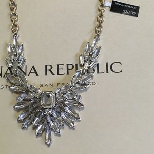 Banana Republic art deco statement necklace