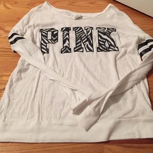 PINK Zebra long sleeve top