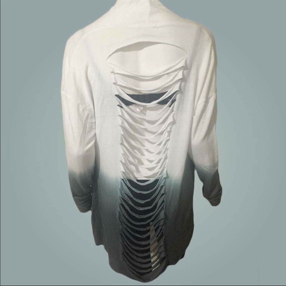 HP Best in Outerwear🎉Ombre Shredded Cardigan #032 - Picture 3 of 4