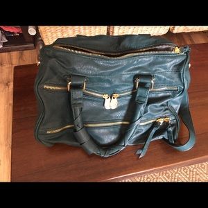 Dark green satchel bag