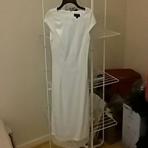 Ivory White Sequined Tahari Dress