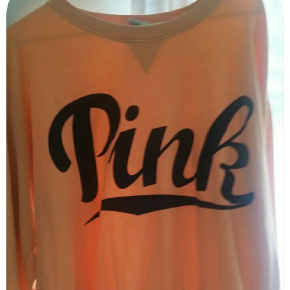 PINK Victoria's Secret Tops - Pink slightly cropped sweatshirt