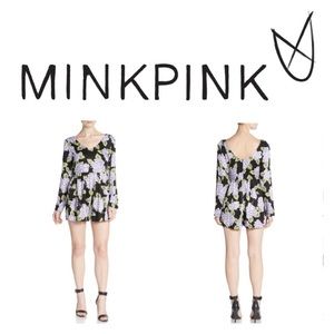 MINKPINK Hydrangea-Print Romper