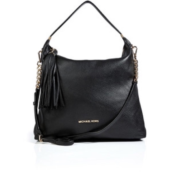 Michael Kors black leather hobo purse