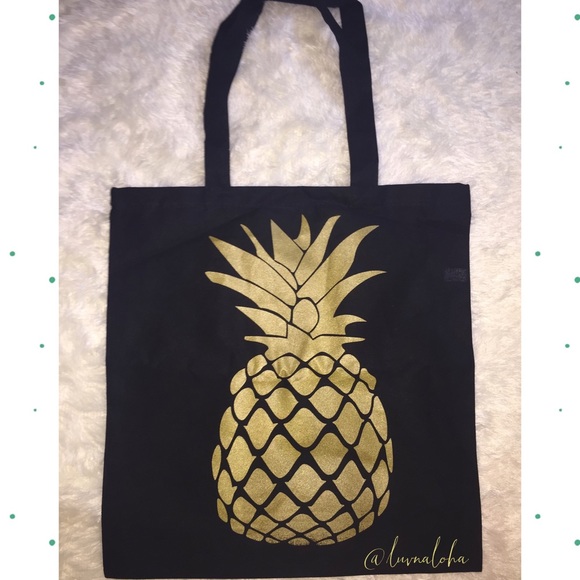 🍍Golden Pineapple🍍Black Tote Bag - Picture 3 of 3
