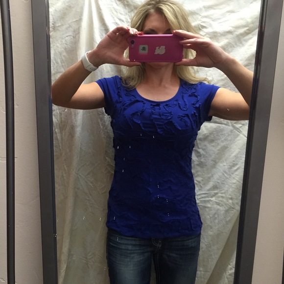 Blue texture top - Picture 2 of 2