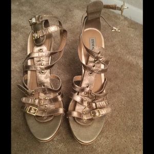 Gladiator high heels. In fair condition