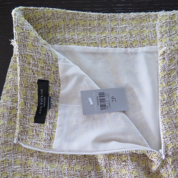 Ann Taylor Skirts - Ann Taylor Petite Yellow Tweed Skirt NWT Ann Taylor Skirts - Ann Taylor Petite Yellow Tweed Skirt NWT
