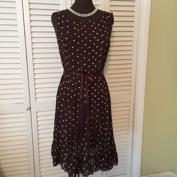 Dress Barn Dresses & Skirts - Brown and White Polka Dot Dress *REDUCED*