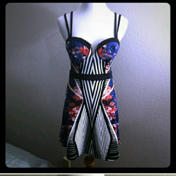 Material girl fit and flared dress