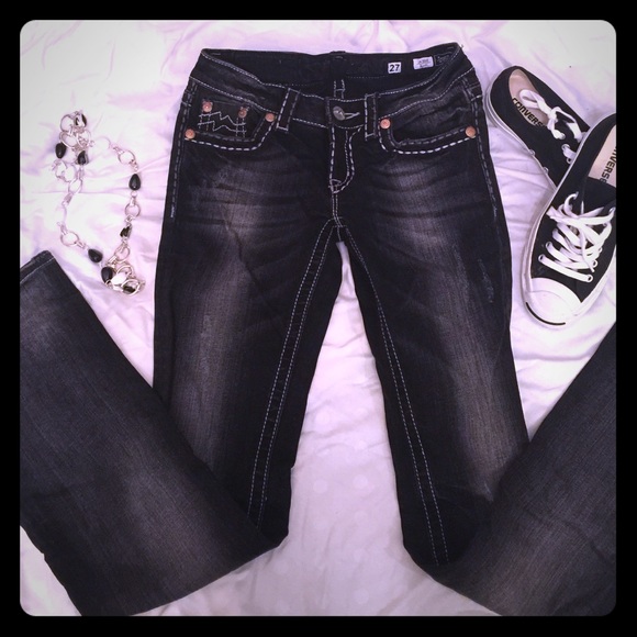 Miss Me Boot Cut Black Denim Jeans