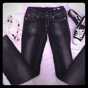 Miss Me Boot Cut Black Denim Jeans