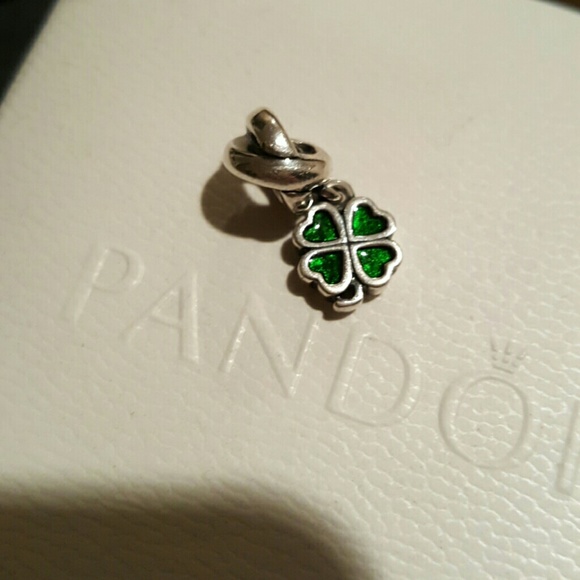 Green clover charm