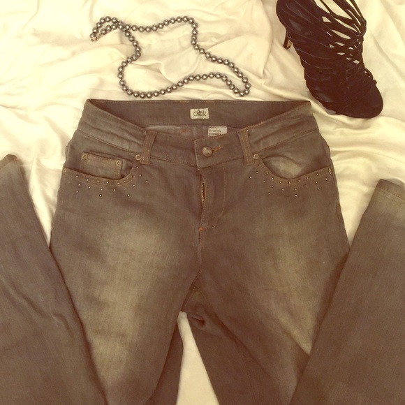 Cache gray boot cut jeans