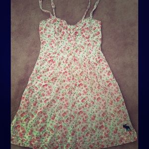 Floral Abercrombie mini dress with rose detail