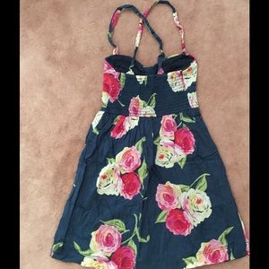 Floral navy Abercrombie mini dress with lining