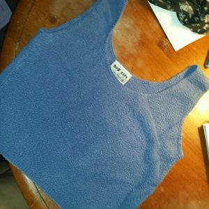 Vintage blue cotton crop top