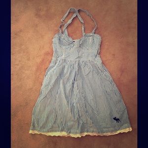 Abercrombie Blue and white striped halter mini 👗