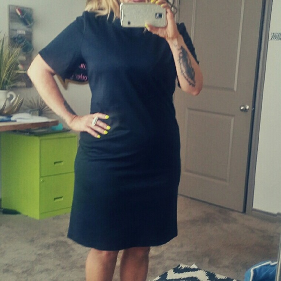 **sold**Black shift dress