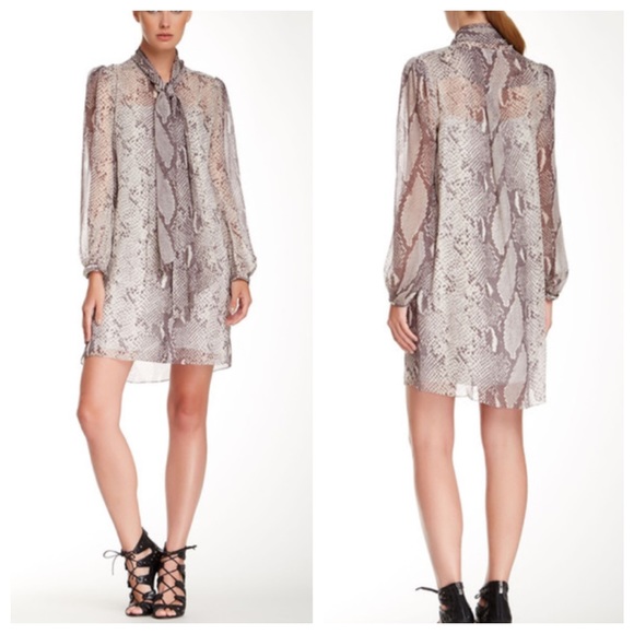 π«SOLDπ«Diane Von Furstenberg Gray Python Dress - Picture 2 of 4