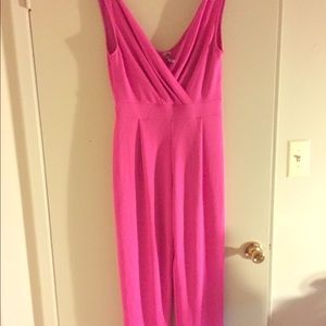 Hot pink jumpsuit