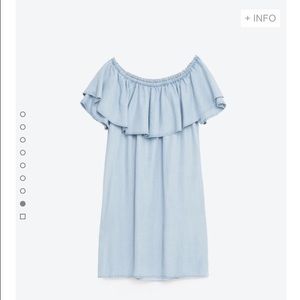 Zara Denim off shoulder dress