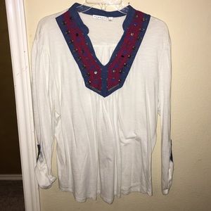 Long sleeve, sequenced shirt