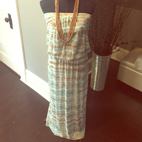 Cynthia Rowley strapless blouson maxi dress