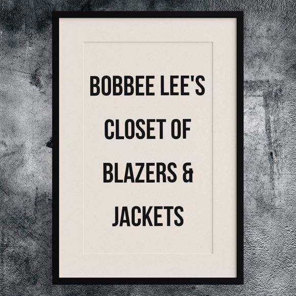 Closet full of blazers and jackets