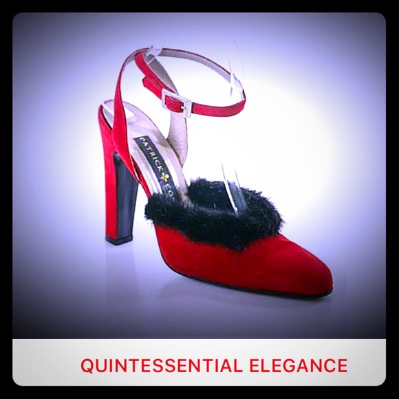 PATRICK COX Mink and Suede Ankle Wrap Heels