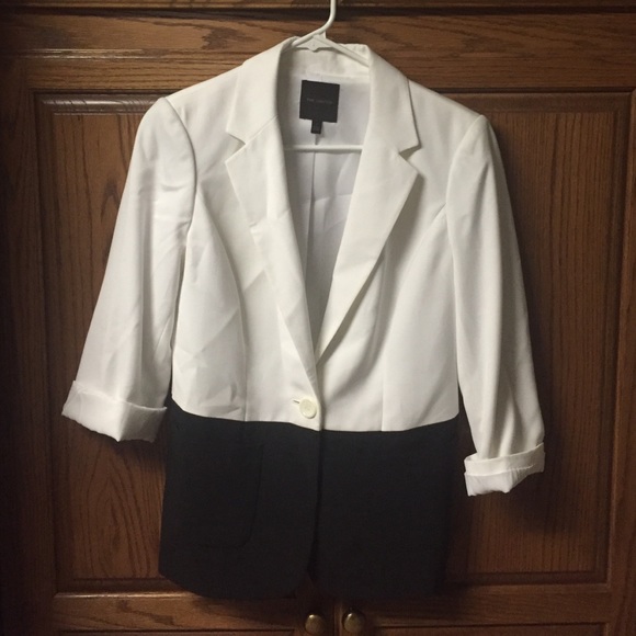 Black and white blazer