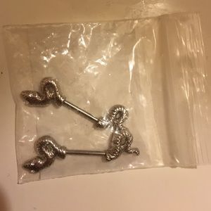 serpent nipple rings 🐍