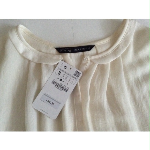 ZARA basic crepe de chine blouse, short sleeve ❤️ - Picture 3 of 3