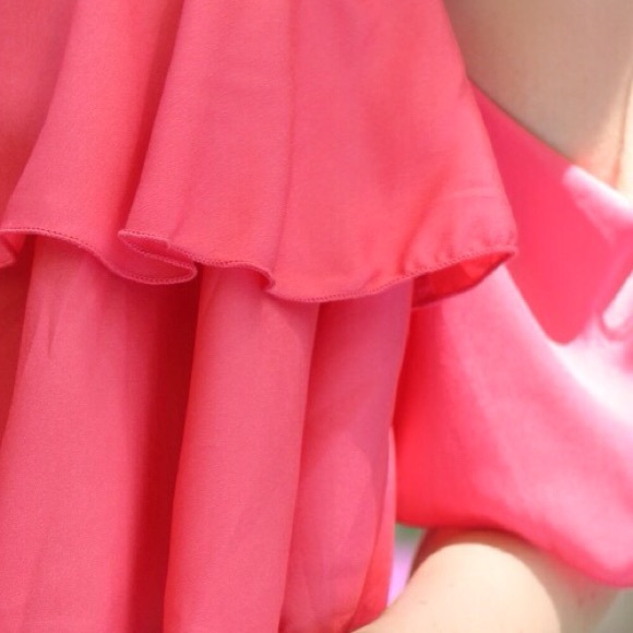 Coral Boho Crop Top - Picture 4 of 4