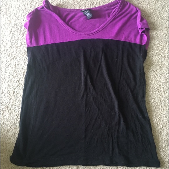 Purple and Black short sleeve t shirt